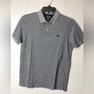 Banana Republic Polo Shirt Adult Medium Gray Luxury Touch Casual Preppy